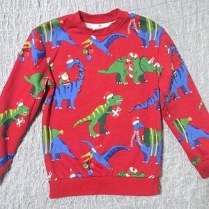 H&M Red Dinosaur Print Kids Sweatshirt